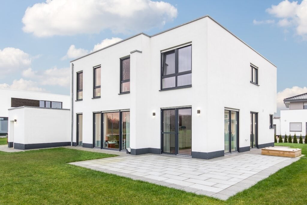 modern flat roof repair home