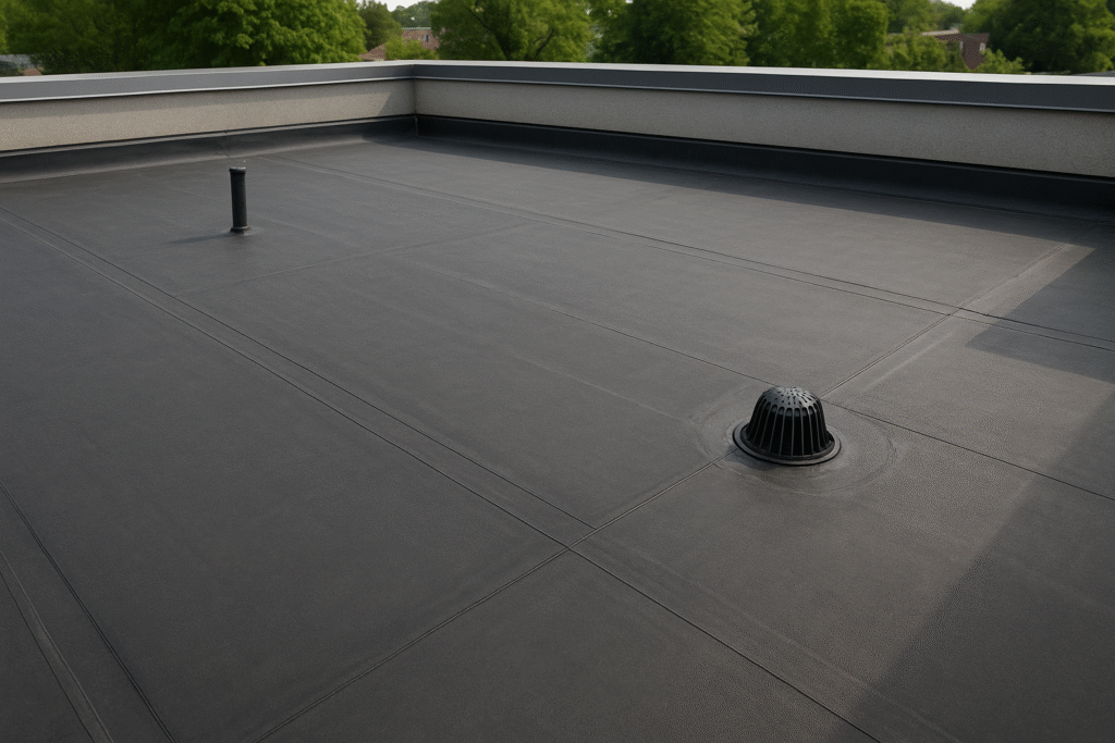 a roof with a vent on it