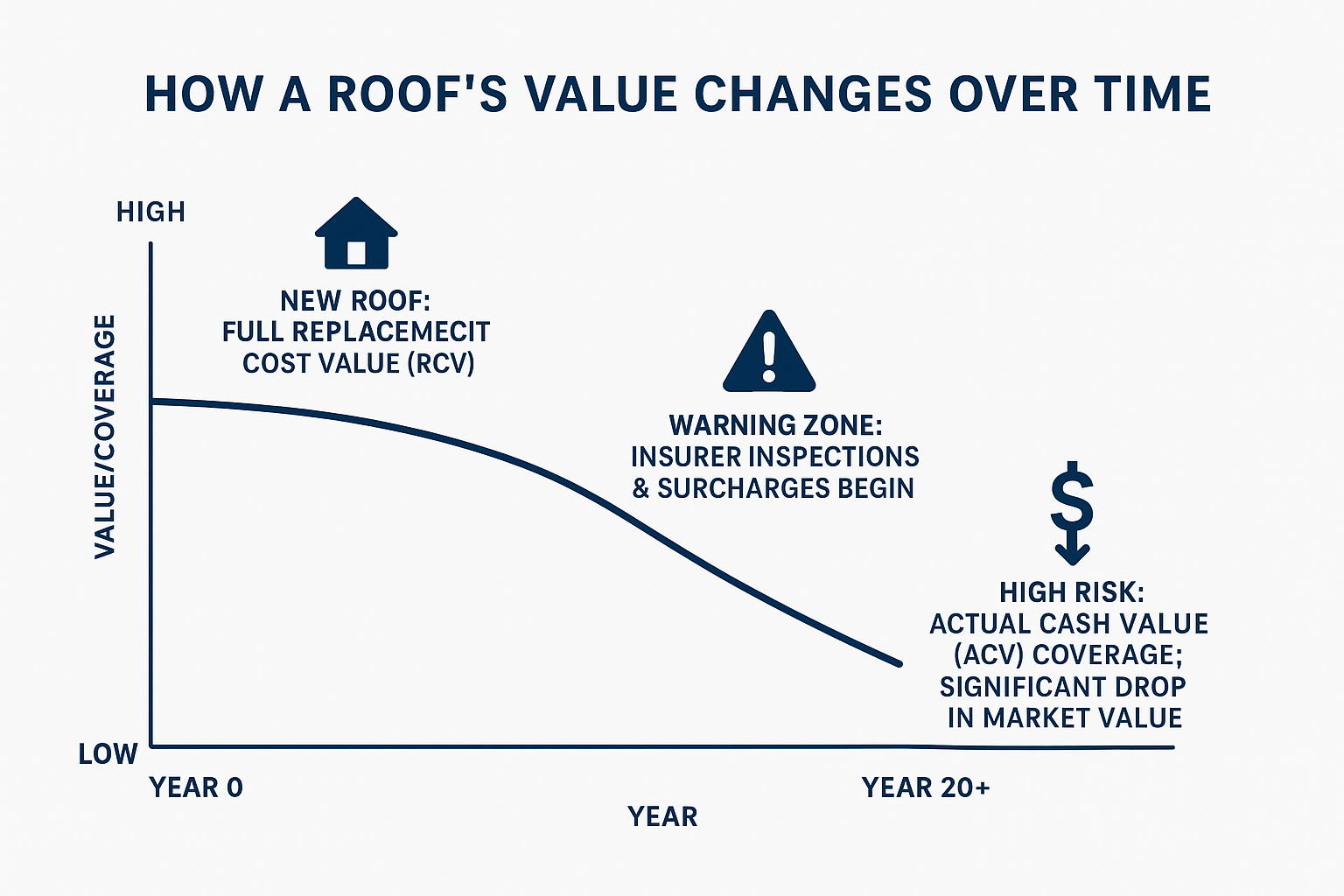 timeline of roof value in Florida