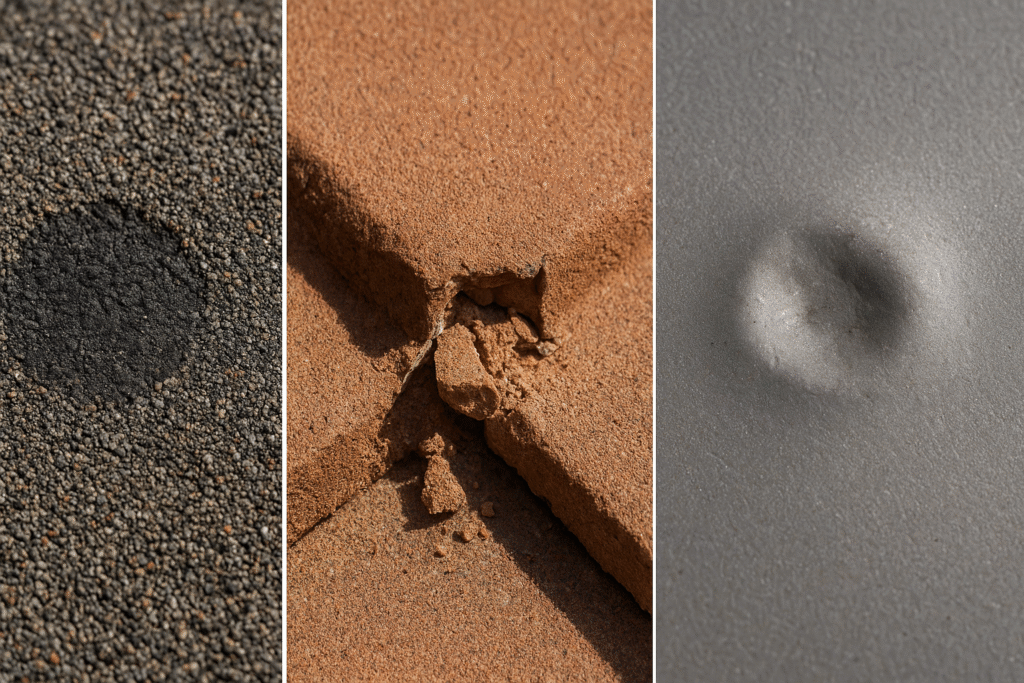 hail damage on roof materials