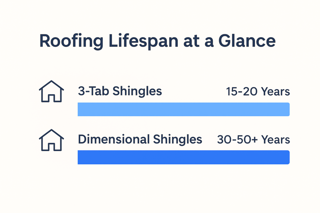 Comparison of shingle lifespan durations