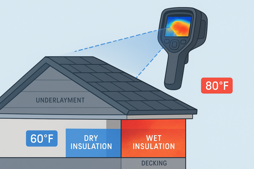 Professional infrared roof inspection