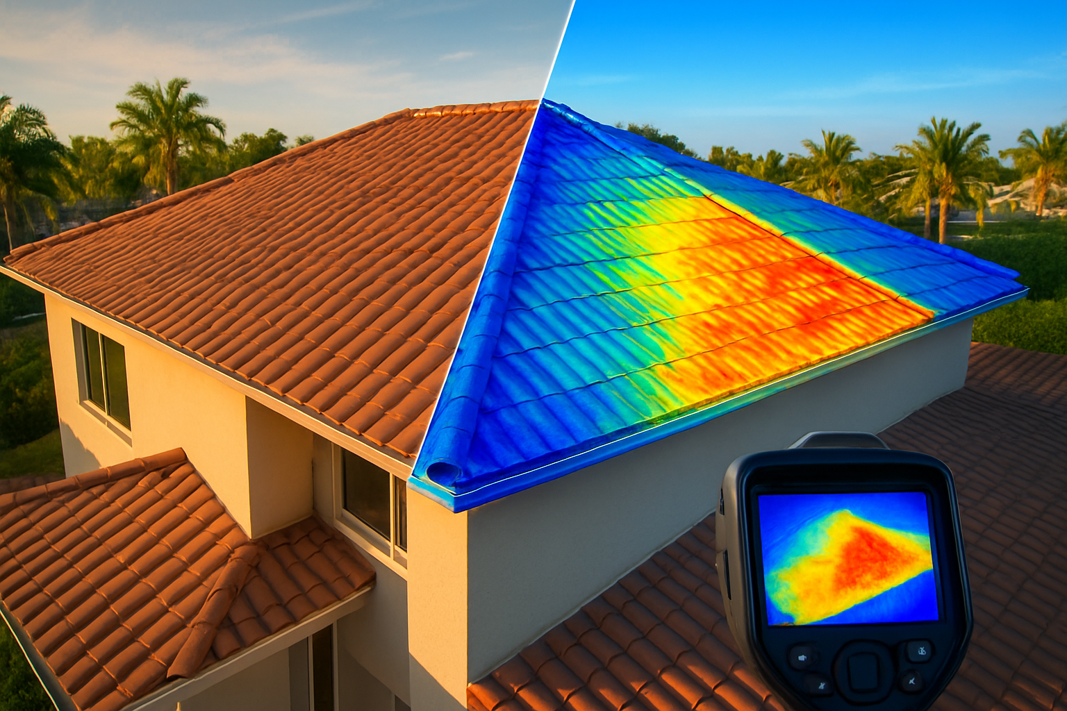 visualisation of infrared roof inspection