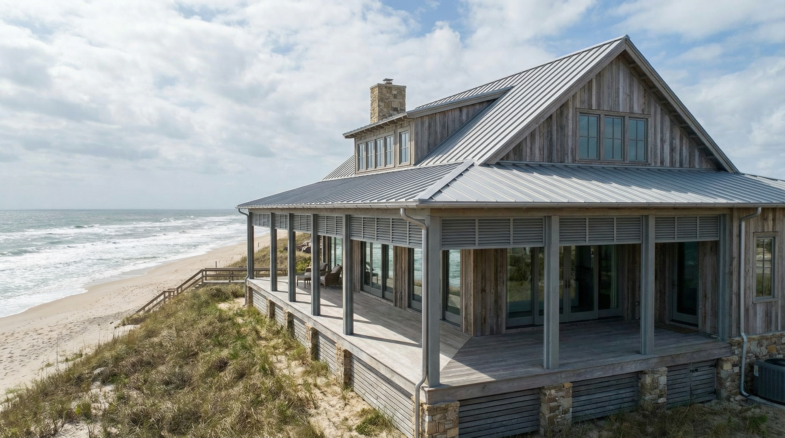 Aluminum Roof Coastal Home Hurricane Protection