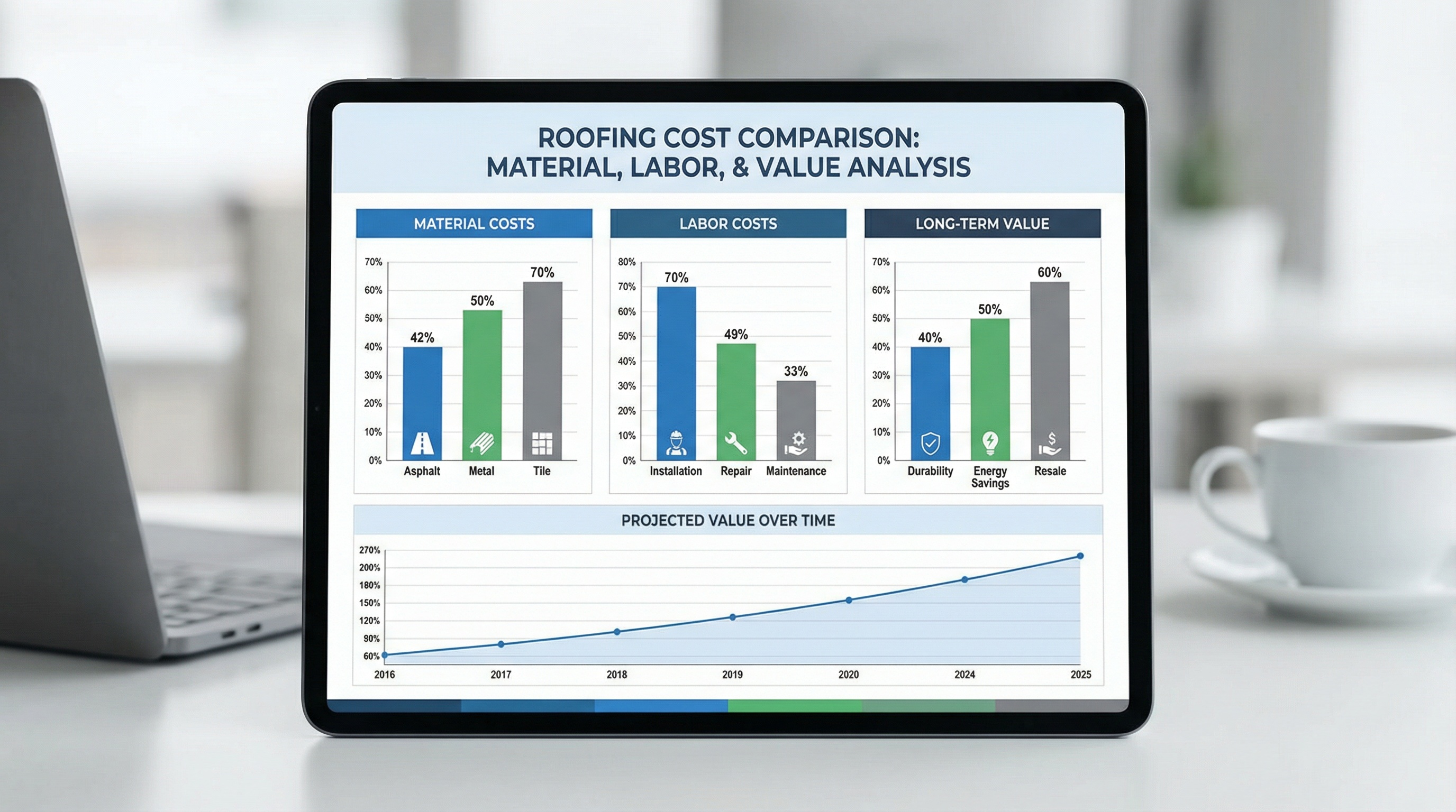 Roofing cost comparison chart