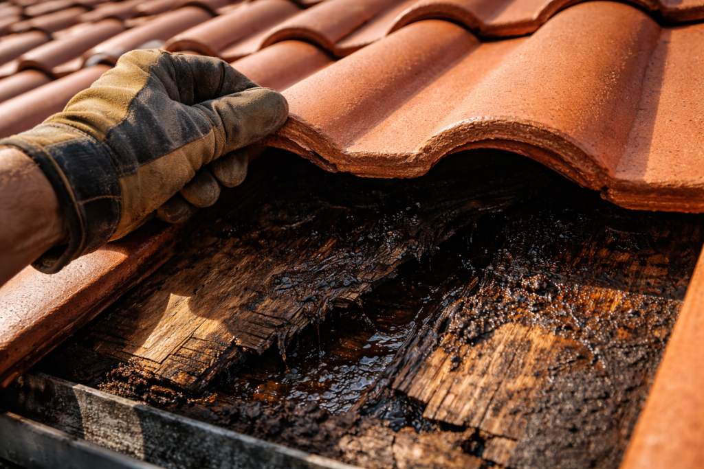 Visualization of dew point condensation damage