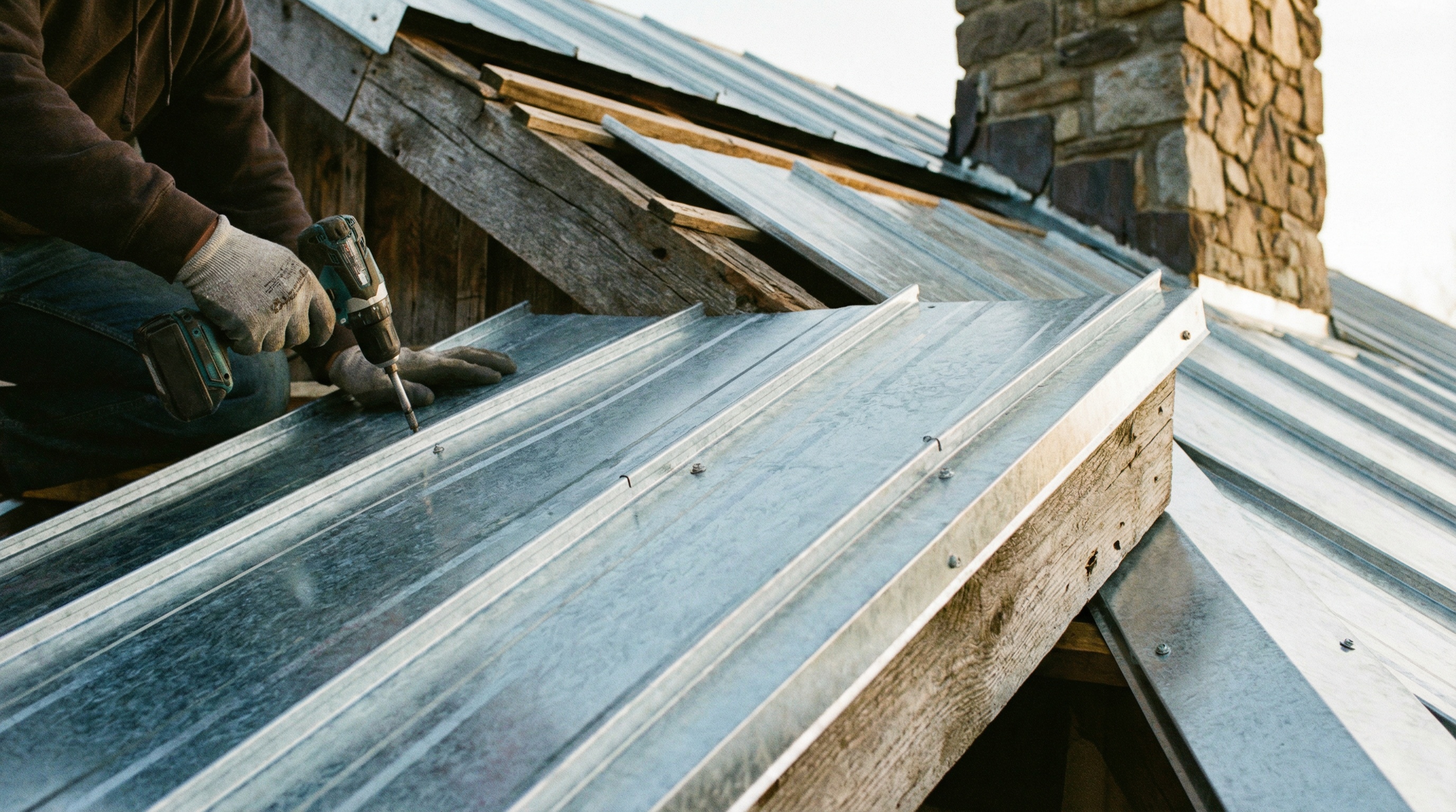 Galvanized Steel Roof Installation Residential Property