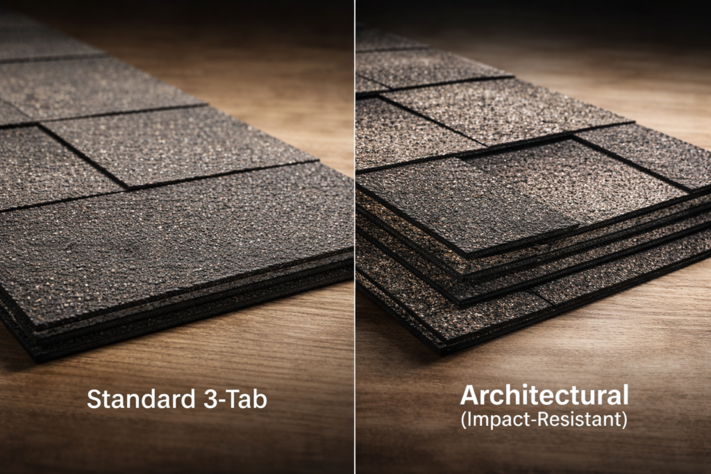Comparison of roofing shingle types