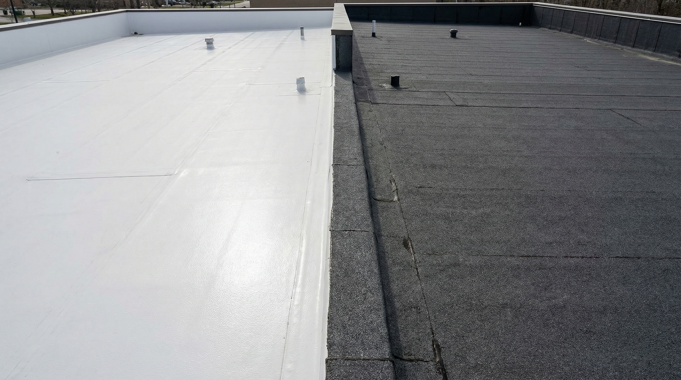 Comparison of TPO membrane and modified bitumen roofing materials