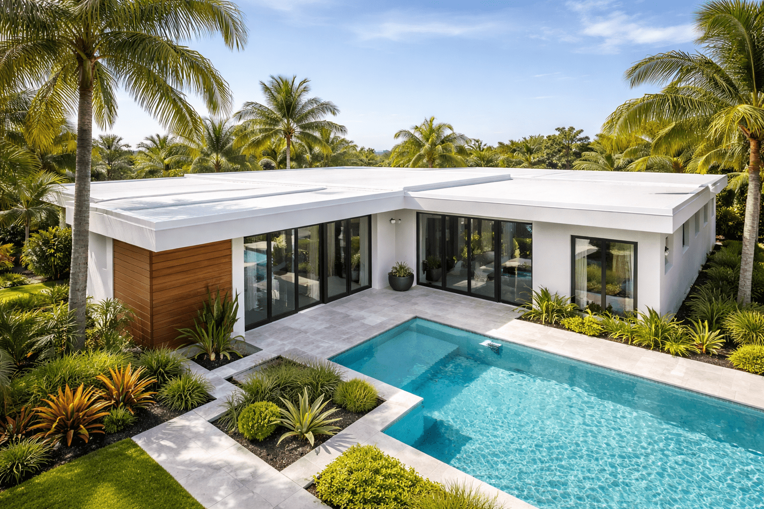 Illustration of roof expansion joints on a Florida building