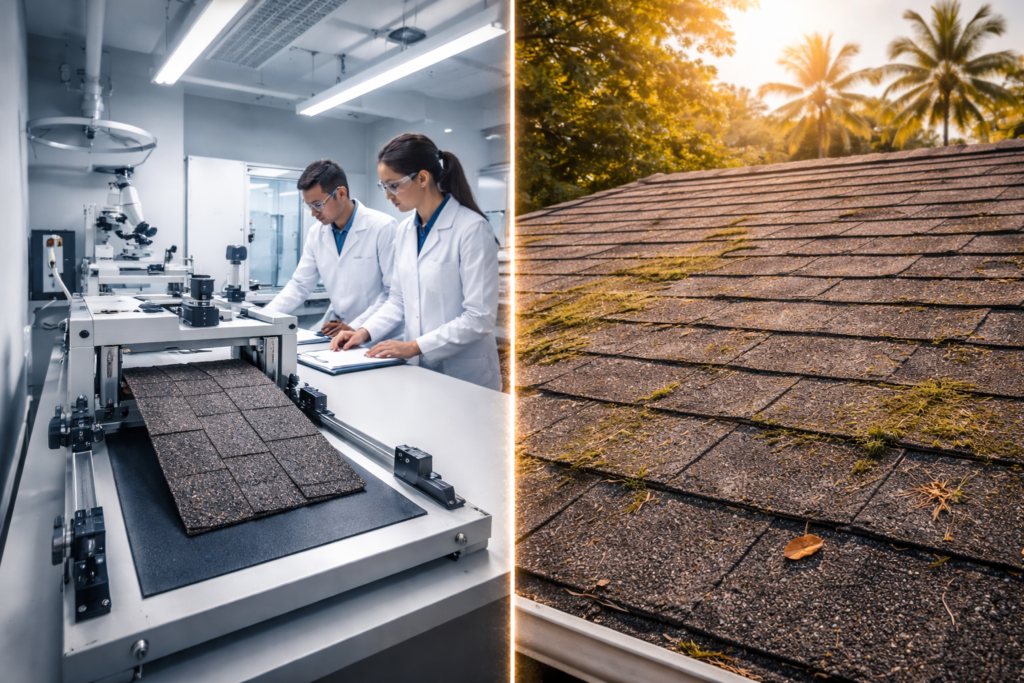 Scientists researching roof rejuvenation products