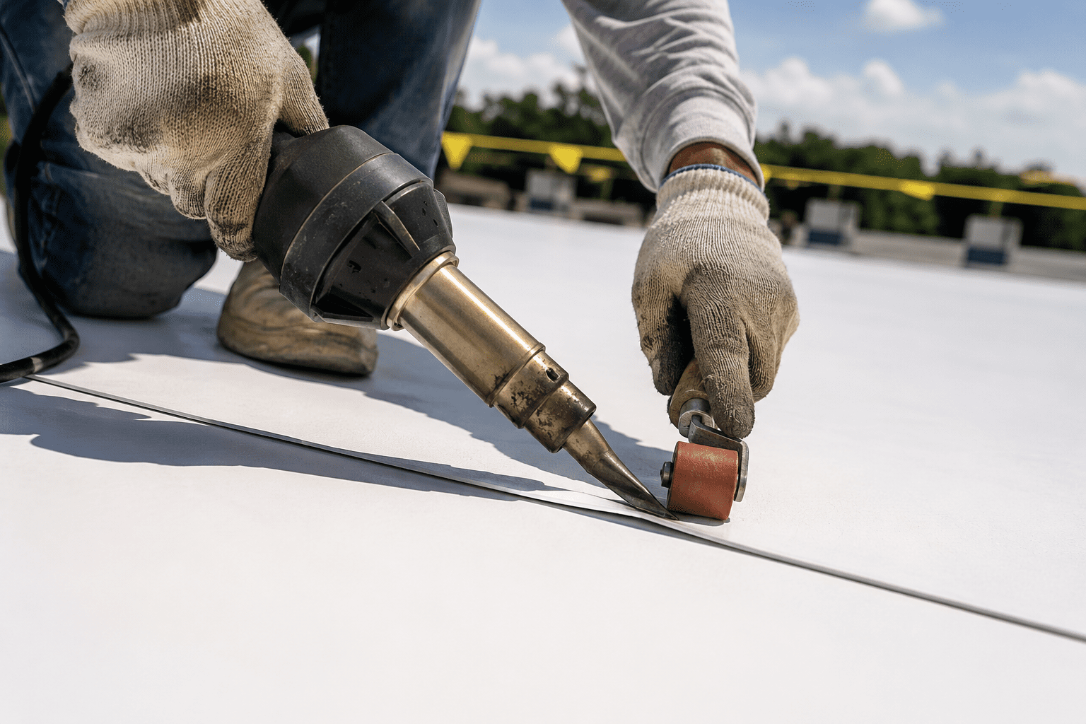 Diagram explaining how TPO roofing systems work