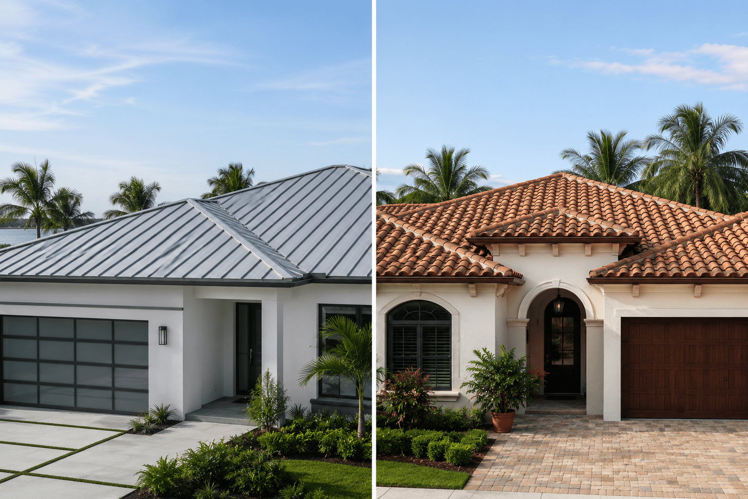 Metal roof versus tile roof comparison