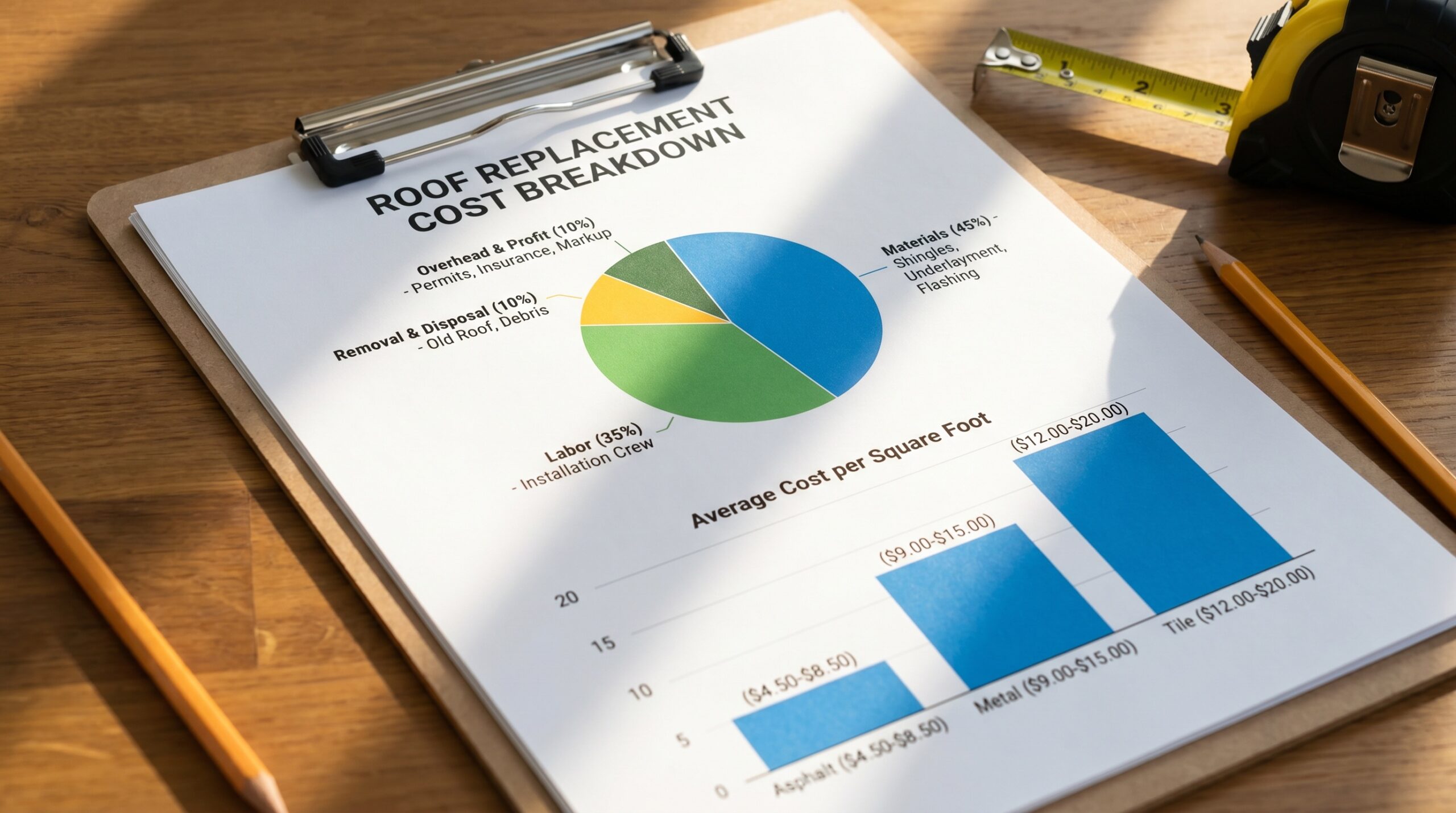 Florida roof replacement cost breakdown chart